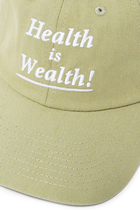 Health Is Wealth Embroidered Baseball Cap